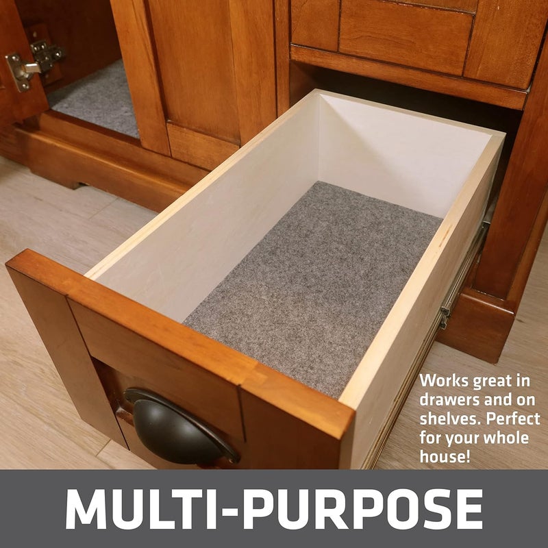 Dry Mate Premium XL Under Sink Mat, Waterproof Cabinet Protection Mats for Kitchen & Bathroom, Absorbent Shelf Liners, Slip-Resistant, Non-Adhesive, Machine Washable (USA Made)(24”x59”)(Light Grey) - Image 5